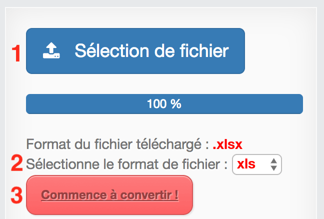 Comment convertir XLSX en XLS en ligne